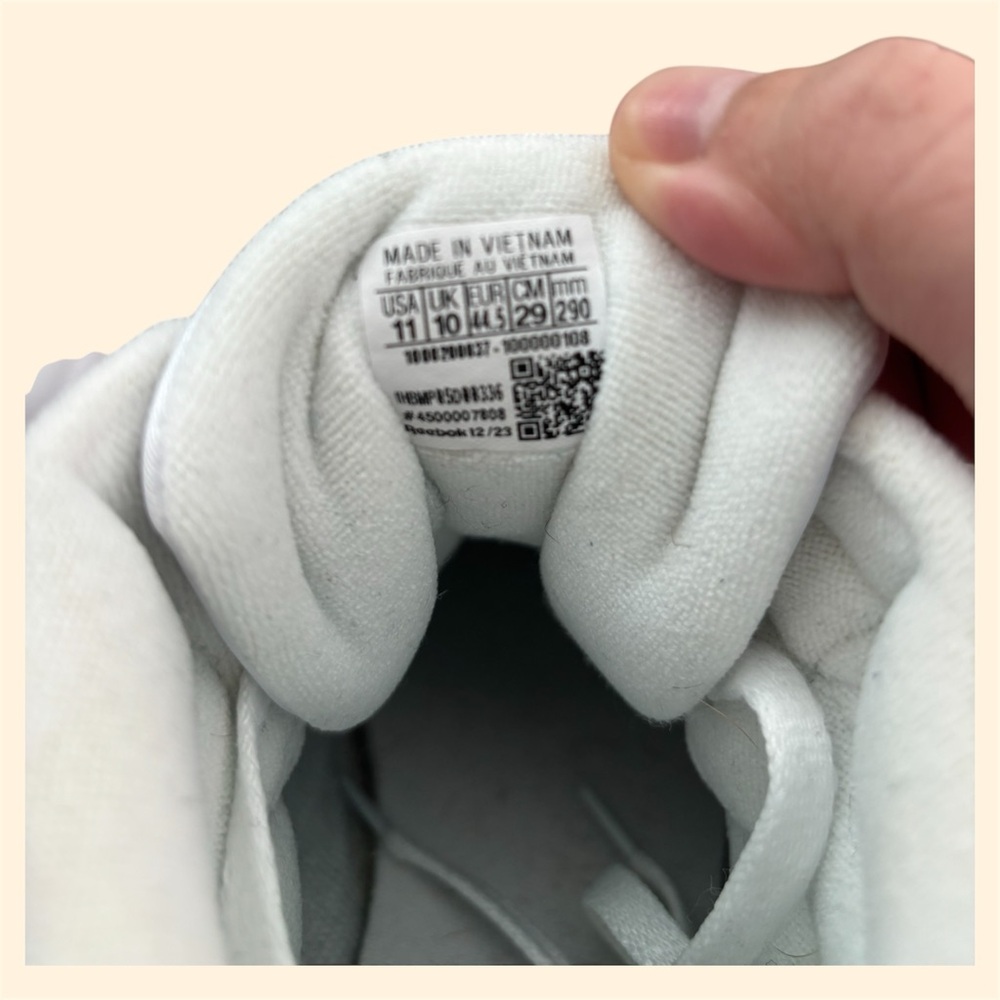 Reebok Men’s White High Top Sneakers - Picture 4 of 5